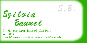 szilvia baumel business card